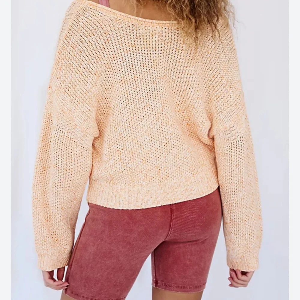 Anthropologie NWT Women's Peach Orange Knit Sweater Size Womens Small - Picture 2 of 6